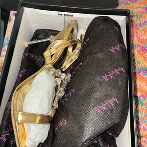 Luxe Shimmering Gold Heels